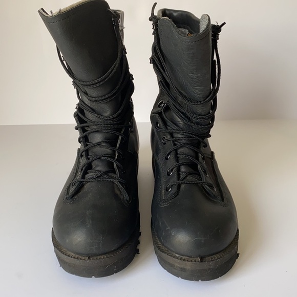 Belleville Black Combat Tactical Canvas/Leather Boots Size 5.5 Wide - Picture 2 of 8